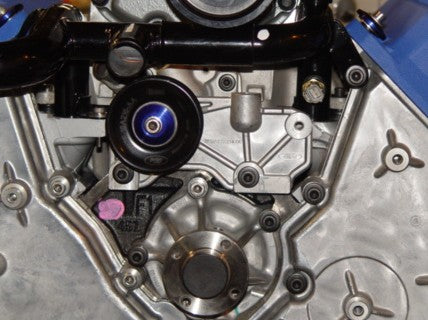 Top Alternator Bracket Idler W/ Anodized Washers