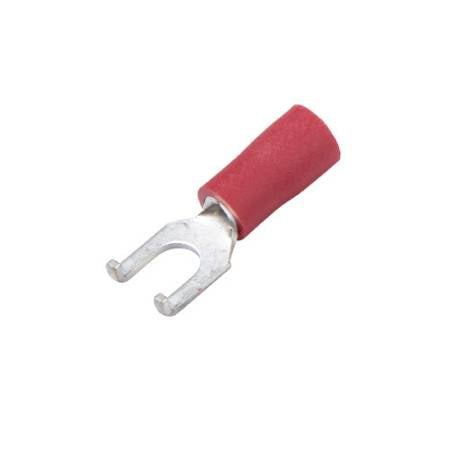 Vinyl-Insulated Flanged Spade Terminals 22-18 Ga (100 Pieces)