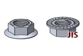 Flange Hex Nuts Flanged Locknuts Serrated 304 Stainless Steel 18-8 Black Oxide