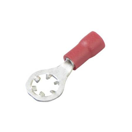 Vinyl-Insulated Star Ring Terminals 22-18 Ga (100 Pieces)