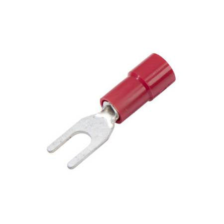 Vinyl-Insulated Funnel Entry Narrow Block Spade Terminals 22-18 Ga (100 Pieces)