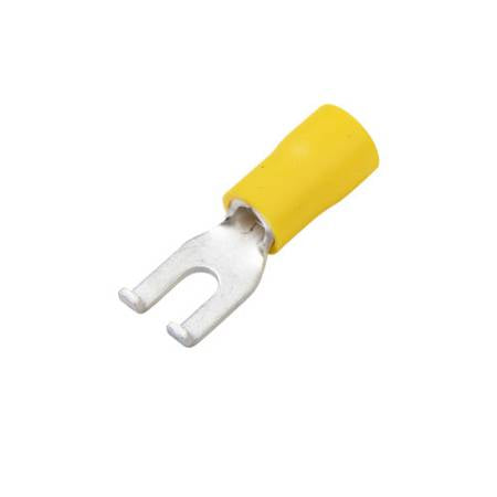 Vinyl-Insulated Flanged Spade Terminals 12-10 Ga (100 Pieces)