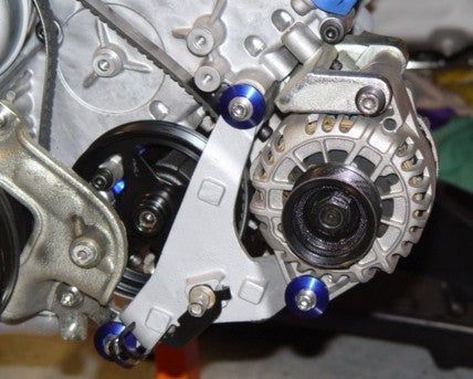 Lower Alternator Bracket Kit W/ Anodized Washers